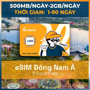eSIM du lịch 5 Nước Đông Nam Á